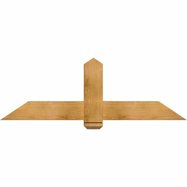 Ekena Millwork Eugene Rough Sawn Timber Gable Bracket, Western Red Cedar, 60"W x 20"H x 6"D x 6"F, 8/12 Pitch GBW060X20X0606EUG00RWR - main